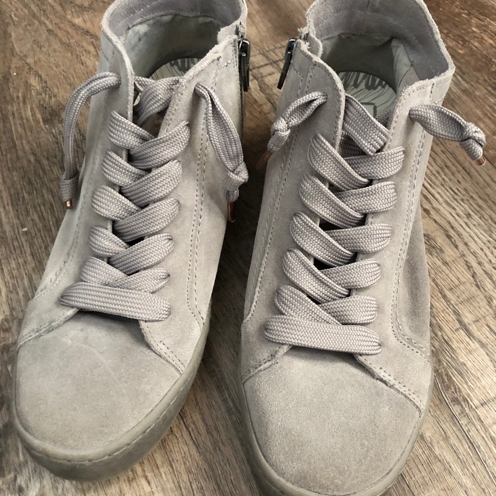 Dolce Vita Gray Suede High Top Sneakers